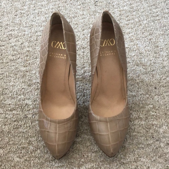 Crisian and McCaffrey leather heels Italy snake - Picture 2 of 9